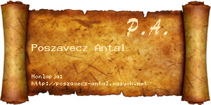 Poszavecz Antal névjegykártya
